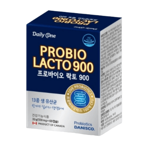 데일리원 프로바이오락토 900 유산균 냉장배송 550mg X 60캡슐 1통, 상품, 1개, 60정