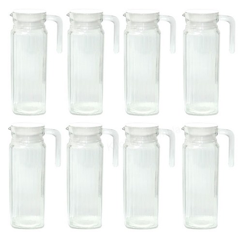 아메르 냉장고 손잡이 유리물병 1100ml, 8개