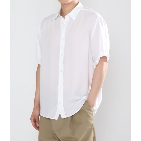 매장정품 제이린드버그 J.LINDEBERG 24 REG SS LIGHT TENCEL SHIRT FMST10657-0000 남성 레귤러 숏슬리브 라이트 텐셀 셔츠 1428579