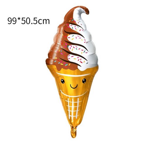 퐁마트 여름 어린이 아이스크림 파티 장식 제품 달콤한 카트리지 Popsicle Sundae 외계인 알루미늄 풍선, 05 E Best Top5