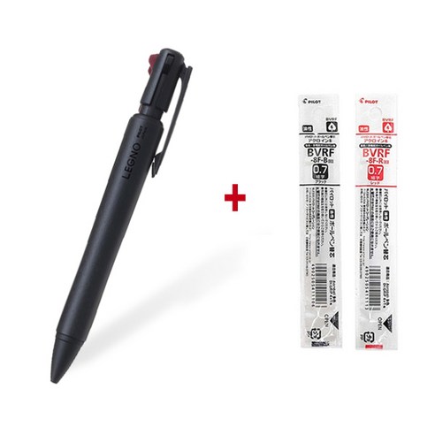 파이롯트 멀티펜 LEGNO 2+1 볼펜 리필 세트, 1개, 레그노 2+1 우드블랙1개+리필 세트