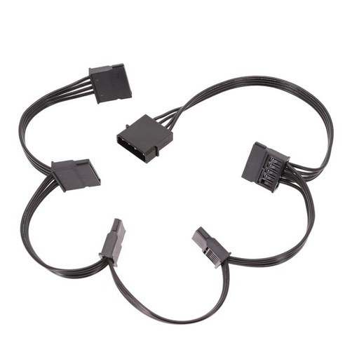 1pc 4Pin SATA 분배기 전원 케이블 변환기 SATA 연장 케이블 블랙, 60 센티미터, 검정, 구리
