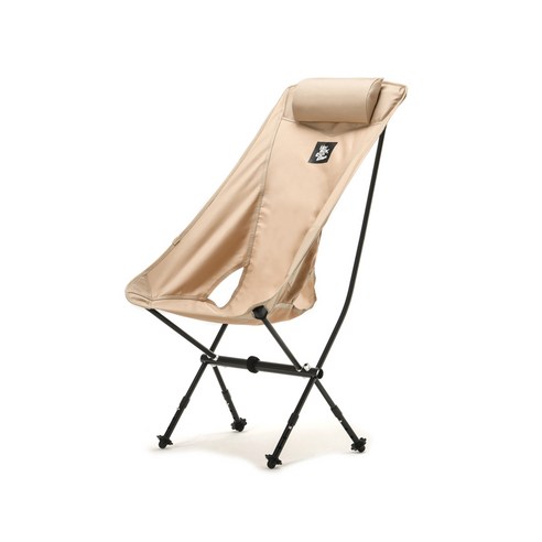 헤이릴렉스캄다운 롱 경량 캠핑의자 높이 각도조절 LV1 (Tan), Tan, 1개