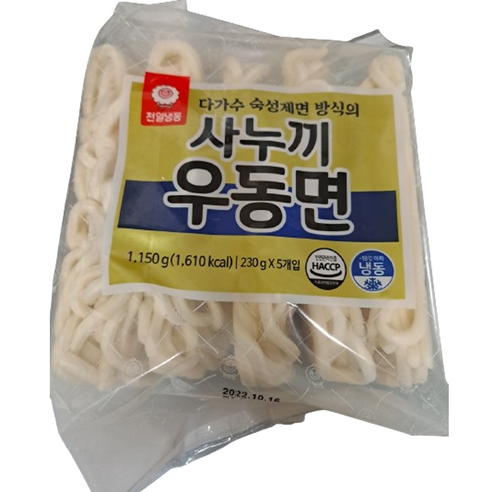 천일식품 사누끼 냉동 우동면 230g, 1개