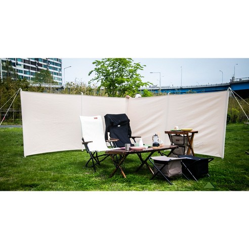 캠핑의 풍류를 더하는 고급스러운 바람막이