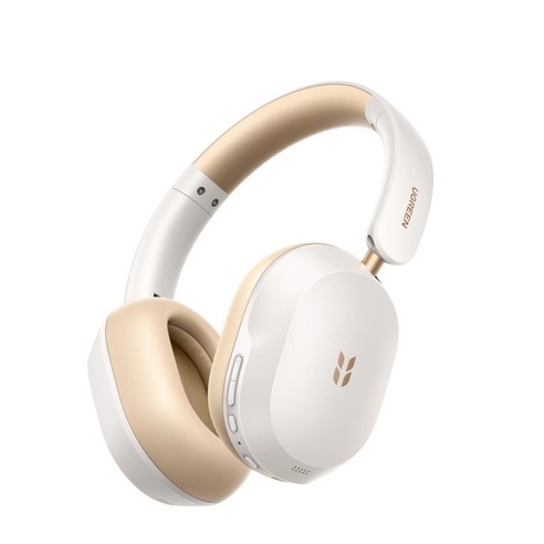 UGREEN 유그린 HiTune Max5s 무선 헤드셋 하이브리드 액티브 노이즈캔슬링 HiRes LDAC 블루투스6.0 112시간 재생 5마이크 통화 앱 커스텀 듀얼 연결 오버이어, HP208, 화이트