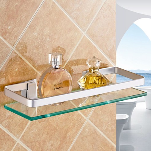 21세기트랜드 화장실리모델링 욕실선반 모음, 1개, 가-01 일자 유리 선반