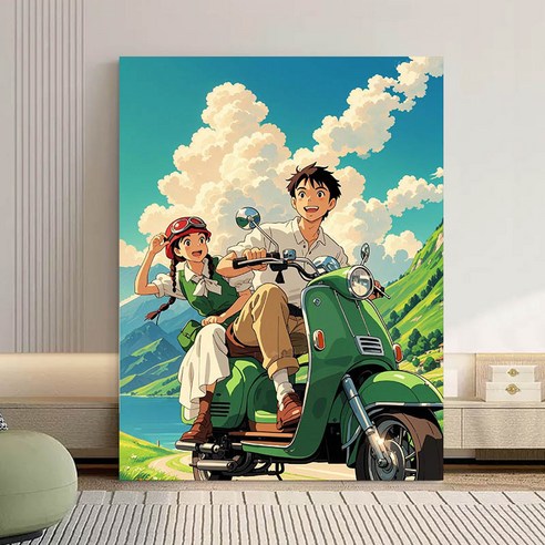 DIY 명화그리기 유화 그림 그리기 아크릴화 30*40cm, 09타입, 1개