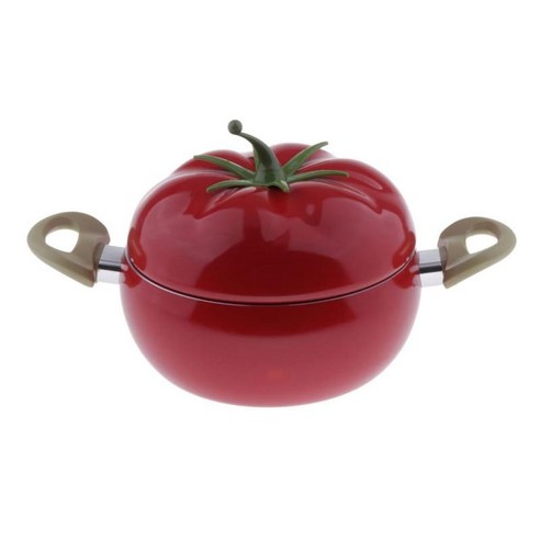 토마토 모양 수프 냄비 캐서롤 붙지 않는 알루미늄 주방, 레드, 21x9cm, 알루미늄 합금