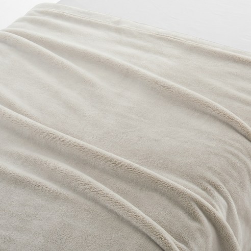 무인양품 MUJI 따뜻한 화이버 두꺼운 모포, 그레이 베이지