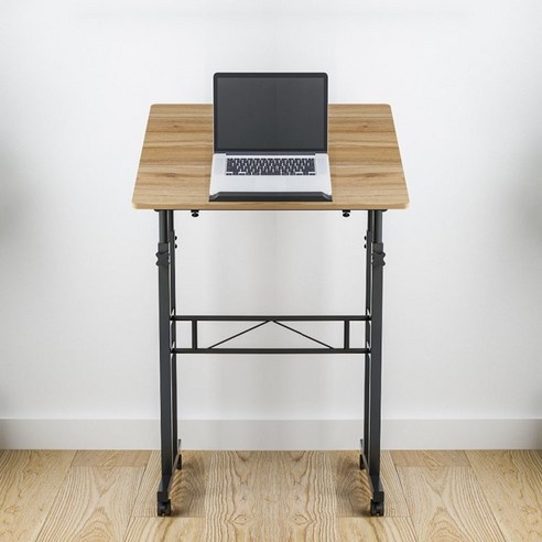 스티브데스크9 높이각도조절 테이블 서서 원룸 보조 컴퓨터 책상, 60X50(쿠키)