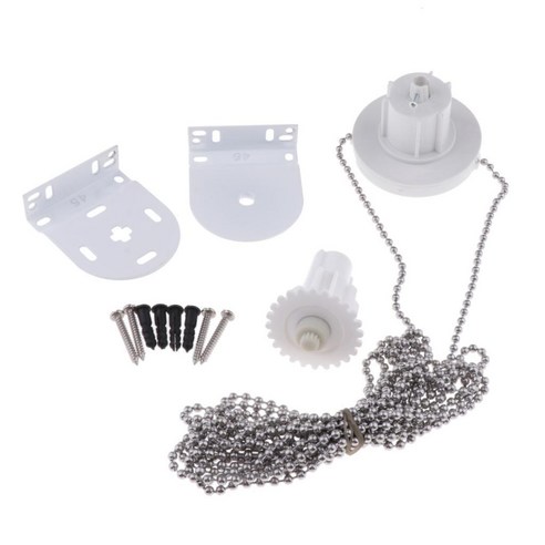 CY SHOP 롤러 블라인드 그늘 클러치 브래킷 체인 키트, 설명, 2m 스테인레스 Chain_White
