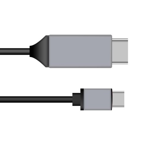 2M 4K HD 간편한 설치 플러그 앤 플레이 프로젝터 USB C to HDMI 케이블 휴대전화, 검은 색, ABS