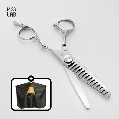 미스랩 2세대 헤어미용가위 가위 무홈 요술 틴닝 14발 10홈 실버, 1] 2세대 무홈 ..., 1개 - 미용가위 | 쿠팡