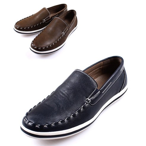 스티치 캐주얼 가벼운 남성로퍼 톰브라운로퍼