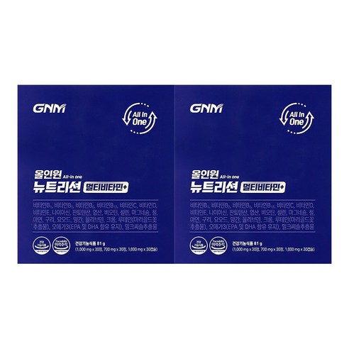 GNM 올인원 뉴트리션 멀티비타민+, 30회분, 2개