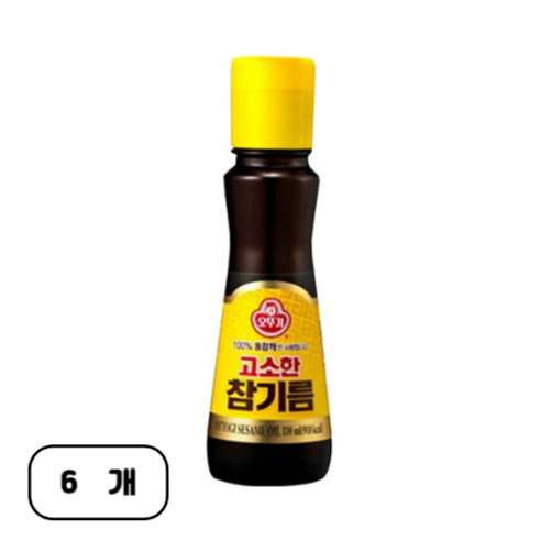 오뚜기 풍미 고소한 참기름 병 만능소스 나물무침 가정간편식 캠핑 80ml, 36개