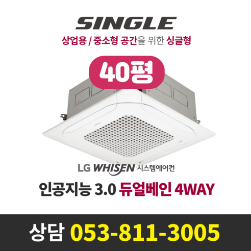 LG 냉난방 시스템에어컨 듀얼베인 4WAY(40평) / 대구