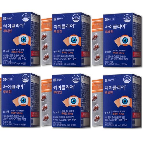 리얼바이타민샵 종근당 루테인 오메가3 마리골드꽃추출물 학생 눈건강 영양제 베타카로틴, 30회분, 1개 11 청소년루테인 아이클리어 루테인 30캡슐 6개, 30정
