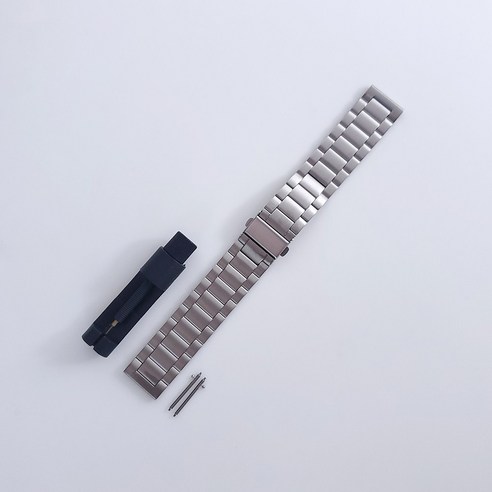티타늄 도금 스트랩 삼성 갤럭시 시계 4 클래식 46mm 42mm/갤럭시 Watch4 44mm 40mm 밴드 금속 스테인레스 스틸 시계 밴드, Silver