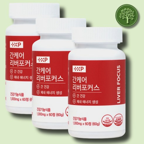 우루사 효능 지방간에 좋은 간케어 리버포커스 부원료 아티초크 이노시톨 함유 밀크시슬 비타민B 영양제, 3박스, 60정