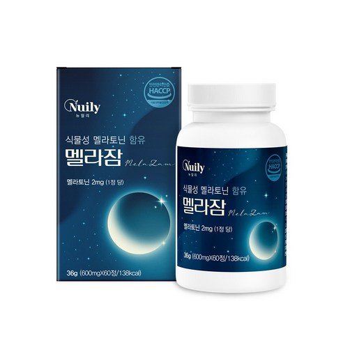 식물성멜라토닌함유 멜라잠 600mg, 6개, 60정 멜라젤