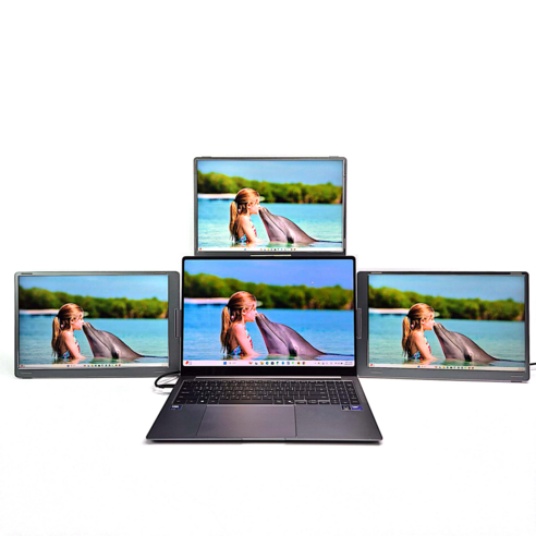 시간과 장소에 구애받지 않고 생산성과 창의성을 극대화하는 휴대용 트리플 모니터