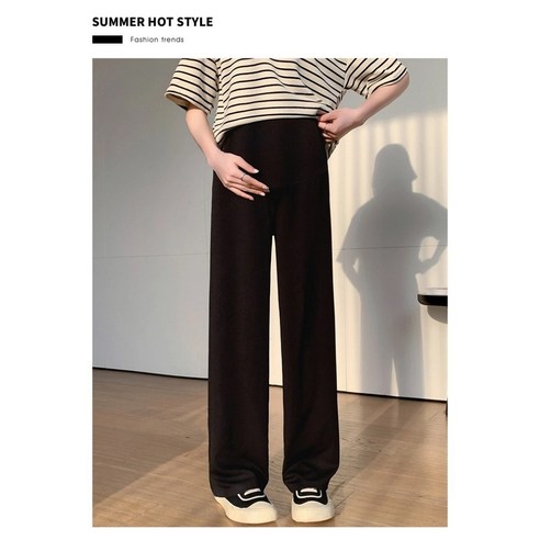 임부복 추천 상품유카 여름 임산부 와이드 허리밴딩 아이스 쿨 바지 제품 사진