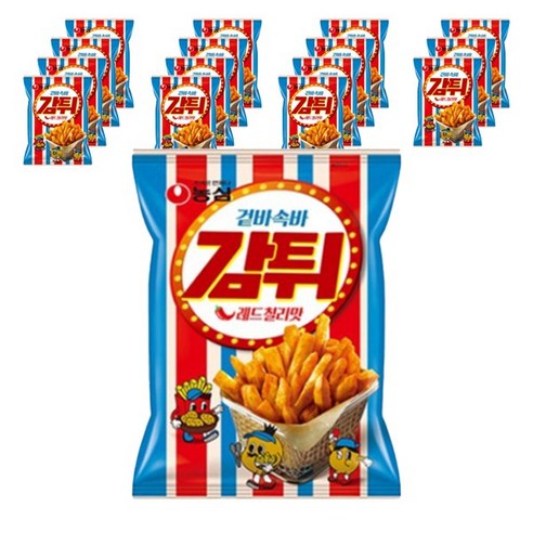 농심 감튀 레드칠리맛 60g, 16개