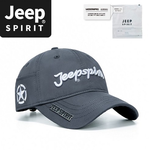 JEEP SPIRIT 스포츠 캐주얼 골프모자 CA0650, 그레이, 1개