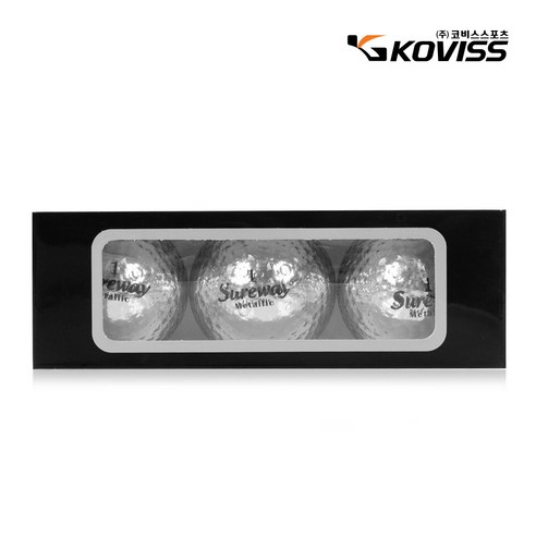 슈어웨이 메탈릭 실버 컬러볼 골프공 3개 세트 (BA670) 혼마tw-x 슈어웨이 메탈릭 실버 컬러볼 골프공 3개 세트 (BA670) 혼마tw-x