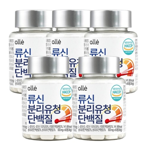 류신 타블렛 단백질 분리유청 60정, 5통
