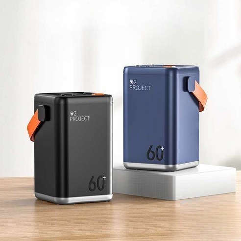 고용량 배터리 초고속 충전 다기능 핸드폰 휴대용, 업그레이드된 대용량 블루 60000mAh