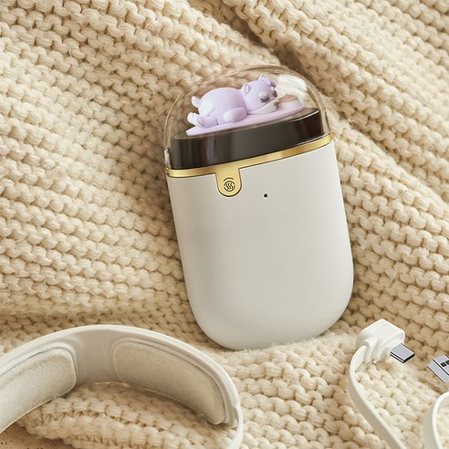 3in1 손난로 충전식 휴대용 양면발열 넥히터 보조배터리 5000mAh, LFPB-001(화이트), 화이트