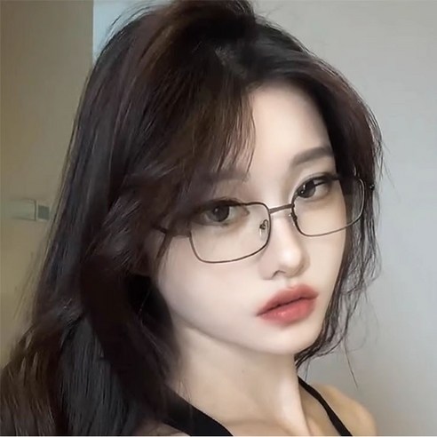 슈비코 긱시크안경 블루라이트 차단 안경 사각 뿔테 남자 여자 패션 안경테