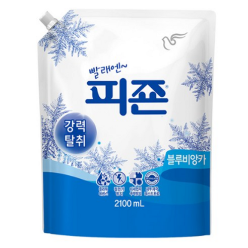 백앤 피죤 섬유유연제 블루비앙카 본품, 2.1L, 2개