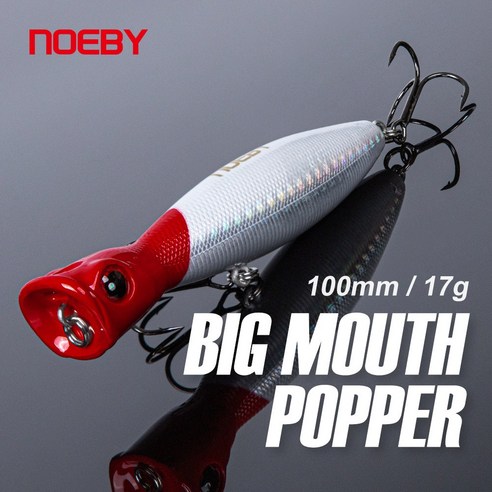 NOEBY 100mm 17g Topwater Poppers Artificial Baits for Fishing Surface Lure Wobbler NBL9100, 002