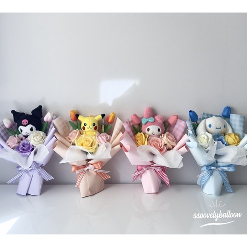 산리오 포켓몬 인형꽃다발 졸업식 학예회 입학식 연주회 꽃선물 꽃다발 인형 어린이집, 1개, 마이멜로디