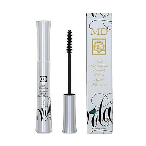 MD 미라클라스 블랙 마스카라 7ml x 2개입 속눈썹 연장 전용 번지지 않는 속눈썹 영양 마스카라, 1세트, 1개