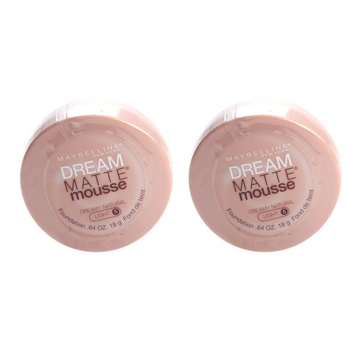 메이블린 드림 매트 무스 파운데이션 18g, Creamy Natural, 2개