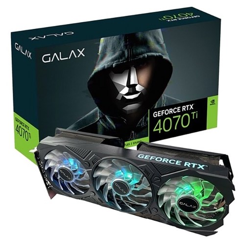 갤럭시 GALAX 지포스 RTX 4070 Ti EX GAMER BLACK OC V2 D6X 12GB, 1개, 선택하세요