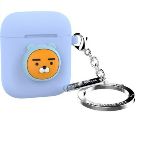 무선 무음 이어폰 케이스 브리츠 무선충전 5.2 블루투스 이어폰, FlipTWS7, 검정 13 카카오프렌즈 에어팟 키링 케이스, 후드라이언