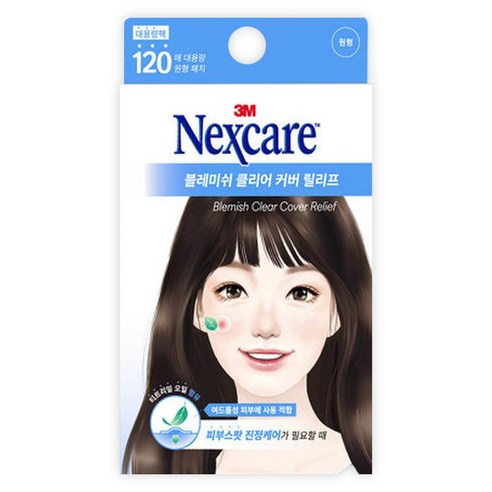 3M 넥스케어 블레미쉬 클리어 커버 릴리프, 120개입, 1개