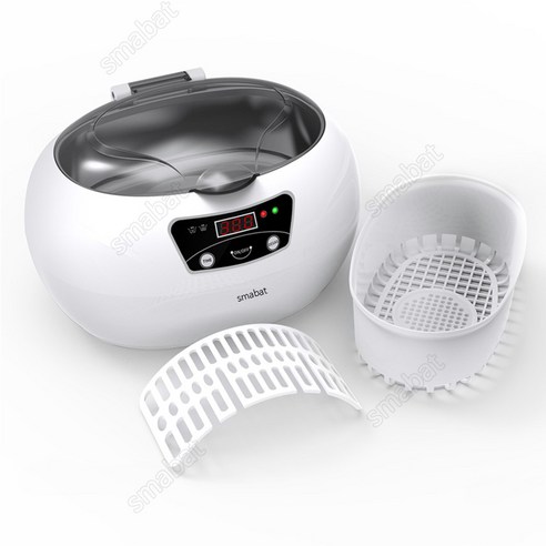 Smabat 초음파 세척기 음파 자동세척기 무선 안경 세척기 40000번 진동 수조용량 600ml, 7189