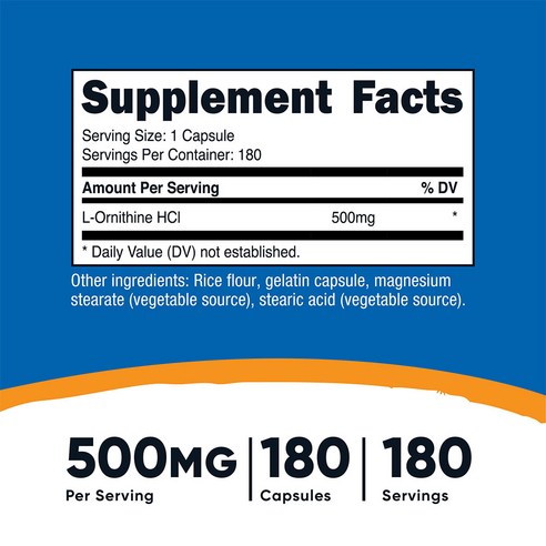 뉴트리코스트 간 건강 영양제 L-오르니틴, 180정, 4개, 180정