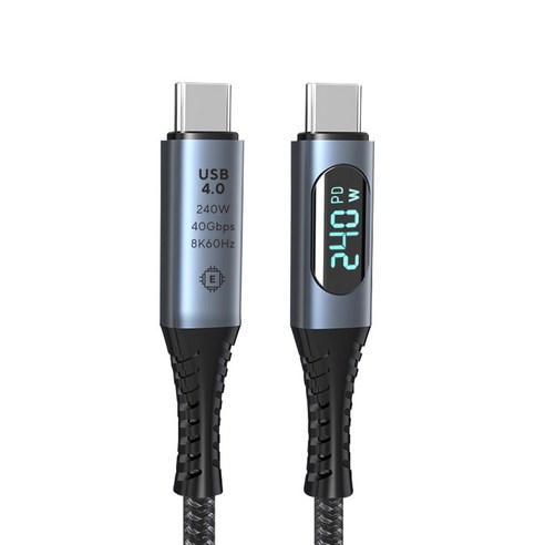비잽 USB4 40G C to C 240W PD3.1 충전 디스플레이 케이블 썬더볼트4 5A, 120cm, 267_240W Display 120CM, 1개