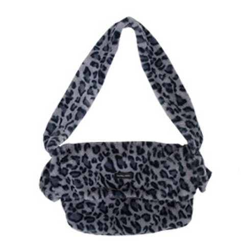 Monland 패션 여성의 플러시 소프트 핸드백 레트로 숄더 메신저 백 캐주얼 따뜻한 겨울 레오파드 패턴 가방