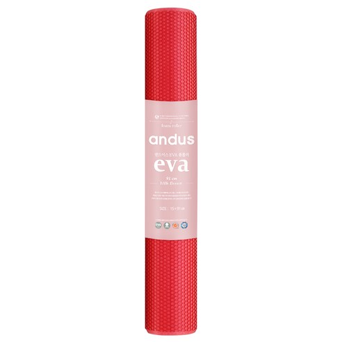 앤드어스 EVA 원형 폼롤러 + 운동포스터, 리얼레드