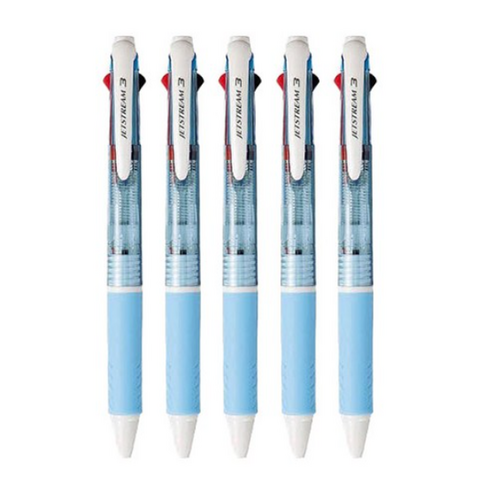 유니 미쯔비시 제트스트림 3색볼펜 0.7mm, 하늘, 5개