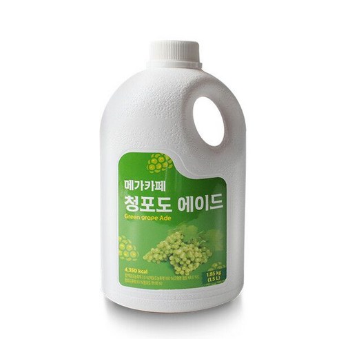 메가카페 청포도 에이드 1.85kg/1.5L 2개세트, 2개, 1.5L 메가커피